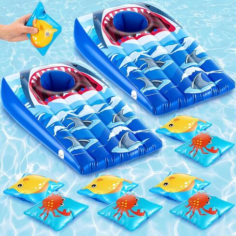 ShinyRelief Cornhole Pool Games ألعاب الكبار ألعاب القرش تحت عنوان ألعاب هاواي الصيفية للبالغين المراهقين والعائلة ألعاب حمام السباحة المائي in Kuwait