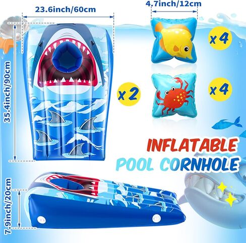 ShinyRelief Cornhole Pool Games ألعاب الكبار ألعاب القرش تحت عنوان ألعاب هاواي الصيفية للبالغين المراهقين والعائلة ألعاب حمام السباحة المائي in Kuwait