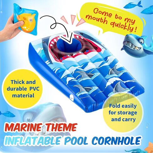 ShinyRelief Cornhole Pool Games ألعاب الكبار ألعاب القرش تحت عنوان ألعاب هاواي الصيفية للبالغين المراهقين والعائلة ألعاب حمام السباحة المائي in Kuwait