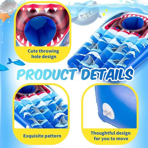 ShinyRelief Cornhole Pool Games ألعاب الكبار ألعاب القرش تحت عنوان ألعاب هاواي الصيفية للبالغين المراهقين والعائلة ألعاب حمام السباحة المائي in Kuwait