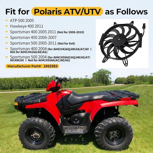 M MATI Radiator Cooling Fan Assy for Polaris Sportsman 500 2005-2011 Sportsman 450 2006-2007 Sportsman 400 2005 2011 ATP 500 2005 2410383 in Saudi Arabia