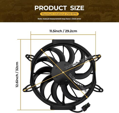 M MATI Radiator Cooling Fan Assy for Polaris Sportsman 500 2005-2011 Sportsman 450 2006-2007 Sportsman 400 2005 2011 ATP 500 2005 2410383 in Saudi Arabia