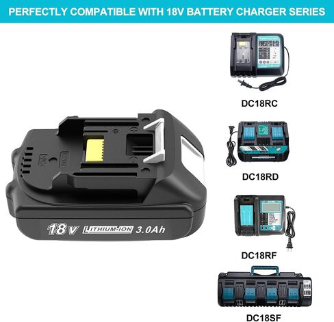 WORTHMAH BL1860 6.0Ah 18 Volt Battery Replacement for Makita 18V Battery with LED Indicator BL1815 BL1860 BL1830 BL1850B-2 LXT-400 Cordless Power Tools,2 Packs with 1 Carpenter Pencil in Saudi Arabia