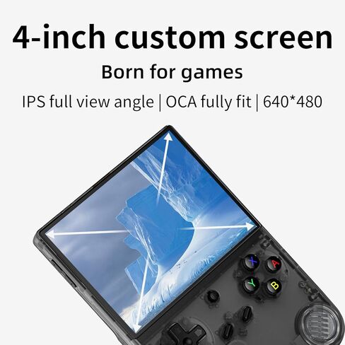 RG40XX V Linux OS Portable Game Console 64GB Storage 4.0-inch IPS Display H700 Quad-Core Bluetooth 4.2 3200mAh Battery 16M RGB Lighting(White) in Kuwait