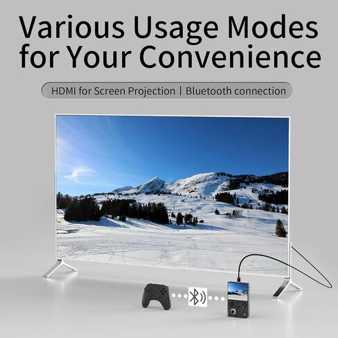 RG40XX V Linux OS Portable Game Console 64GB Storage 4.0-inch IPS Display H700 Quad-Core Bluetooth 4.2 3200mAh Battery 16M RGB Lighting(White) in Kuwait