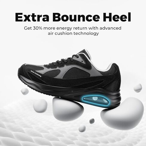 FitVille Extra Wide Walking Shoes for Men Wide Width Air Cushion Sneakers Gym Workout Shoes for Plantar Fasciitis - HeelAero V1 in Saudi Arabia