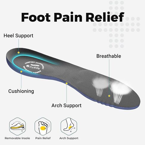FitVille Extra Wide Walking Shoes for Men Wide Width Air Cushion Sneakers Gym Workout Shoes for Plantar Fasciitis - HeelAero V1 in Saudi Arabia