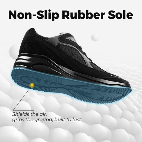 FitVille Extra Wide Walking Shoes for Men Wide Width Air Cushion Sneakers Gym Workout Shoes for Plantar Fasciitis - HeelAero V1 in Saudi Arabia