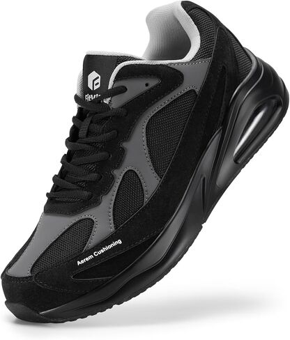 FitVille Extra Wide Walking Shoes for Men Wide Width Air Cushion Sneakers Gym Workout Shoes for Plantar Fasciitis - HeelAero V1 in Saudi Arabia