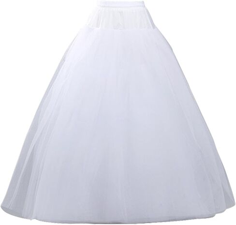 Women Petticoat Crinoline A-line Hoopless 4 layers Ball Gown Dress Underskirt Half Slips in Saudi Arabia