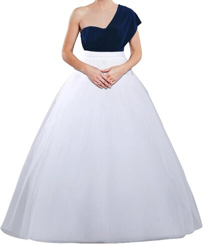 Women Petticoat Crinoline A-line Hoopless 4 layers Ball Gown Dress Underskirt Half Slips in Saudi Arabia
