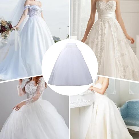 Women Petticoat Crinoline A-line Hoopless 4 layers Ball Gown Dress Underskirt Half Slips in Saudi Arabia