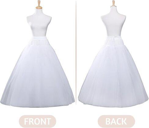 Women Petticoat Crinoline A-line Hoopless 4 layers Ball Gown Dress Underskirt Half Slips in Saudi Arabia