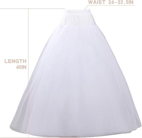 Women Petticoat Crinoline A-line Hoopless 4 layers Ball Gown Dress Underskirt Half Slips in Saudi Arabia