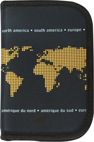 ORB Travel-WP542-T-Neon Earth-Black/Tangerine-RFID Blocking Zippered Passport Travel Document Wallet Case Cover in Saudi Arabia