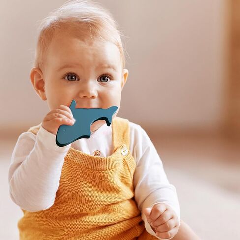NCVI Baby Animal Puzzles 12-18 Months+, Soft Silicone Toddler Puzzles Ages 1-2, Montessori Toys Cultivate Babies' Ability to Learn Grip and Hand-Eye Coordination, Food-Grade Silicone BPA Free, Blue in Saudi Arabia