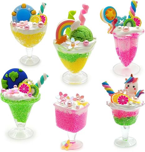 DIY Mini Cream Foods Toy Making Material Kit Kitchen Pretend Play Food Set for Kids Age 8+ Make Your Food (Dessert Bubble Tea Set) in Kuwait
