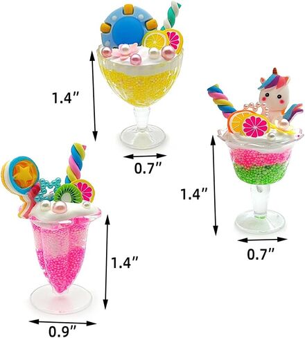 DIY Mini Cream Foods Toy Making Material Kit Kitchen Pretend Play Food Set for Kids Age 8+ Make Your Food (Dessert Bubble Tea Set) in Kuwait