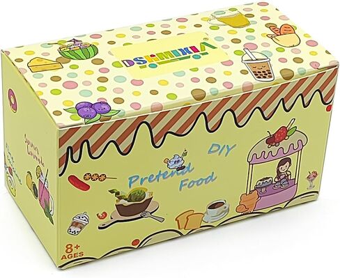 DIY Mini Cream Foods Toy Making Material Kit Kitchen Pretend Play Food Set for Kids Age 8+ Make Your Food (Dessert Bubble Tea Set) in Kuwait