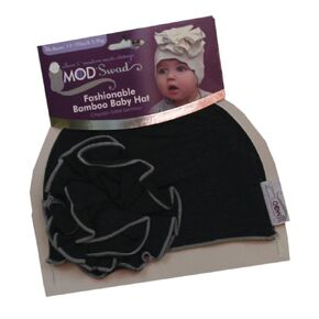KB Designs Woombie Rayon from Bamboo Mod'Swad Rockstar Flower Hat Sleeper, Black, 5-13 Pound
