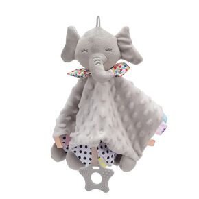 Baby Security Blanket,Bright Color Plush Comfortable Baby Snuggle Blanket Security Blanket for Girls Lovey Infant (Grey)