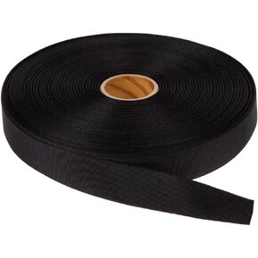1" Black Nylon Binding Tape Type III Grosgrain Milspec 5038-100 Yard Roll