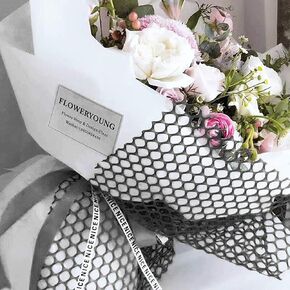 20 Sheets Floral Wrapping Mesh Paper Round Circle Net Openwork Floral Package Paper Roll DIY Flower Bouquet Gift Packing Materials Craft Net Paper Florist Supplies for Birthday Wedding Holiday Decor