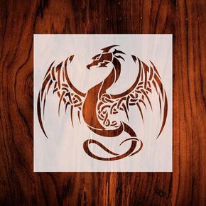 DIY Dragon Crafts and Decor Dragon Stencil - Reusable, Professional-Grade Stencils for Painting on Walls, Furniture, and More LIONX