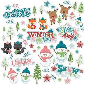 Paper Die Cuts - Winter Woodland - Over 60 Cardstock Scrapbook Die Cuts - by Miss Kate Cuttables