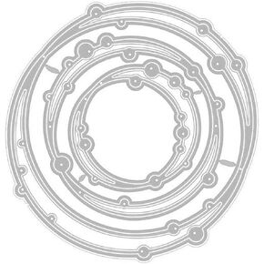3D Spotted Line Circle Nesting Frame, Circle Die Cut, Metal Cutting Die Circle Lace Die Cutting, DIY Craft Die Cutter Set Cutting Dies for Making Cards Scrapbook Albums Die-Cutting and Embossing