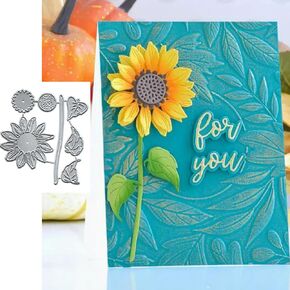 Sunflower Leaf Metal Die Cuts,Spring Sunflower Leaf Cutting Dies Cut Stencils DIY Scrapbooking Decorative Embossing Paper Party Wedding Card Making