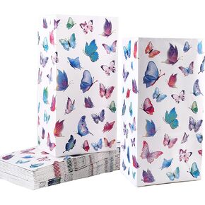 Cmecial Thickened Butterfly Favor Bags - 25Pcs Birthday/Party Goodie Bags, Small Gift Bags for Kids Parties - Mini Size (WB1)