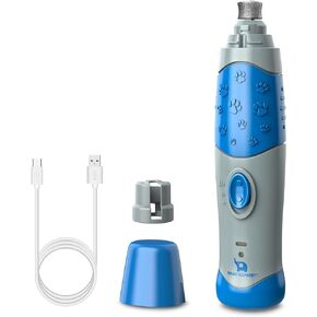 Dog Nail Grinder with LED Lighting & Super Quiet Run,2-Speed Pet Nail Grinder with 2000mAh Li Battery for Small Medium and Large Dogs & Cats,Painless Paws Grooming & Smoothing