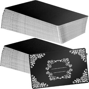 weparmeety 100 Pcs Metal Engraving Blanks Colorful Aluminum Sheet Laser Engraving Business Card Multipurpose DIY Gift Cards 86 x 54 x 0.21 mm (Blue)