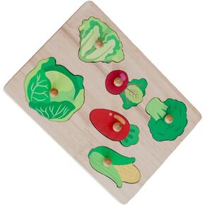 Montessori Fruit Knob Puzzle, Wooden Puzzle for Toddlers, Toddlers 2 years old and up, Sensory Toys, Fine Motor Skills, Critical Thinking.