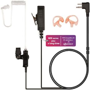 MIRKIT Heavy Duty Speaker Mic Compatible with Motorola Radio with M2 pin: CLS1110, CP110, CP200, RDU4100, RMU2040, DLR1020. Push to Talk Microphone & Lanyard Ham Radio Operator for Two Way Radio