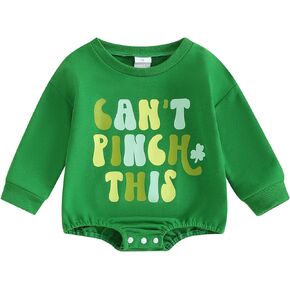 Ayalinggo Baby Leprechaun Costume Newborn Boy Girl St Patricks Day Outfit Shamrock Romper Clovers Onesie With Leg