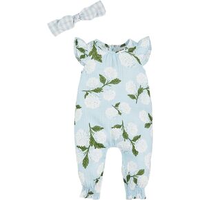 Mud Pie Baby Girl Hydrangea 1Pc W Hb; 3-6 Months