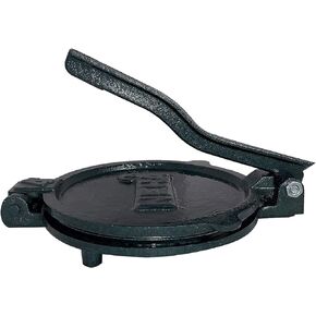 Khandekar Cast Iron 6.5" Tortilla Press Maker, Flour Tortilla Press, Rotis Press, Quesadilla & Tortilla Makers, Dough Press, Puri Chapati Maker Set - Black