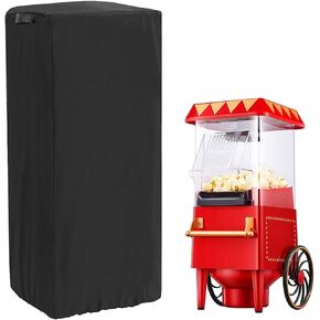 MDEOOSKY Popcorn Cart Cover, 420D Cover Waterproof, UV-Resistant Popcorn Cart Cover, Dustproof Popcorn Maker Cart Cover, 25" L x 18" W x 52" H, Black