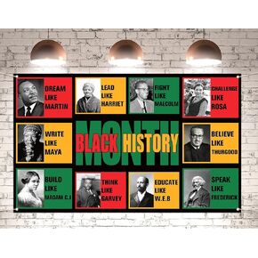 Black History Month Photo Booth Backdrop African American National Holiday School Classroom Bulletin Board Wall Decoration