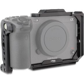 LEFTFOTO FX3 / FX30 Half Camera Cage with Removable Top NATO Rail - Modular Design Camera Protection Frame Rig with Arca Base Compatible with Sony FX3 FX30 Original XLR Handle DJI RS Gimbal