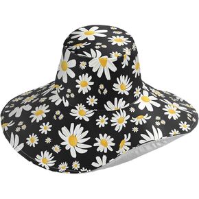 Pfrewn Women's Summer Wide Brim Sun Hats Waterproof Foldable Sun UV Protection Hat Gardening Hat for Garden