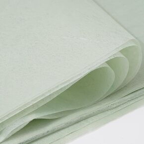 Whaline Sage Green Art Tissue Sheets ورق التوت الأخضر مقاس 23.6 × 23.6 بوصة مصنوع يدويًا من ورق القصاصات ورق تغليف الزهور لمستلزمات صناعة بطاقات الحرف اليدوية اليدوية، 20 ورقة