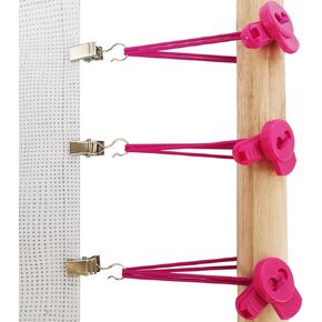 8 Set Cross-Stitch Side Clips, Universal Canvas Clips for Needlework/Cross Stitch/Embroidery, Cross Stitch Fabric Holders, Adjustable Fabric Fastening Clip, Cross Stitch Accessory (8)