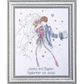 Crafts Wedding Sampler Counted Cross Stitch Kit, Multi