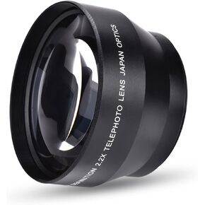 67mm 2.2X Universal Teleconverter Telephoto Lens Cameras Accessory, Cameras Accessory Aluminium Alloy and Optical Glass with Coatings for DSLR Cameras