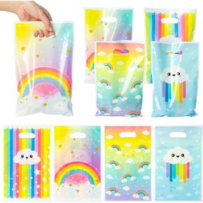 ANGOLIO Pink Outer Space Party Bags - 50Pcs Spring Candy Treat Bags Outer Space Planets Solar System Theme Party Favors Decor Snack Bags Summer Party Supplies for Kids Birthday Party Baby Shower