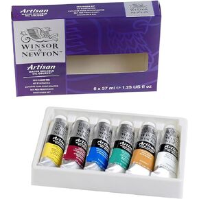 Winsor & Newton Artisan Water-Mixable Oil Colors, Assorted Colors, Set of 6,1.25 oz
