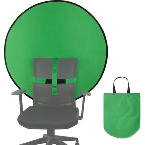 Cosmos 1 Pc Green Screen Backdrop 43 in / 110 cm Diameter Foldable Portable Photography Background Green Screen Chroma Key Backdrop for Photography Photo Video Studio, Live Streaming, Video Meeting